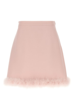 Valentino Garavani feathers skirt Pink