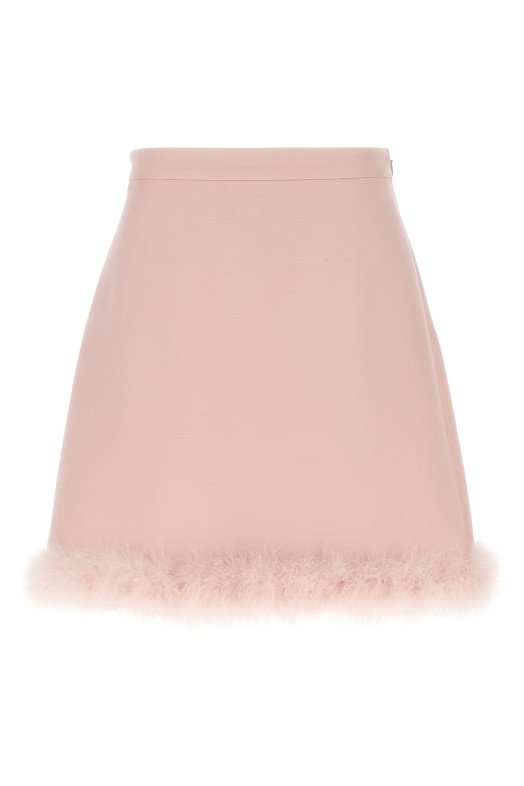 Valentino Garavani feathers skirt Pink