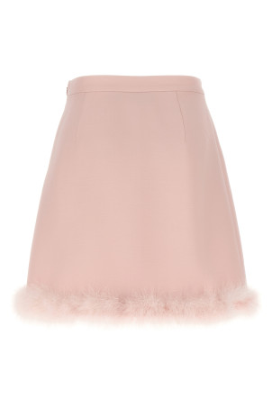 Valentino Garavani feathers skirt Pink