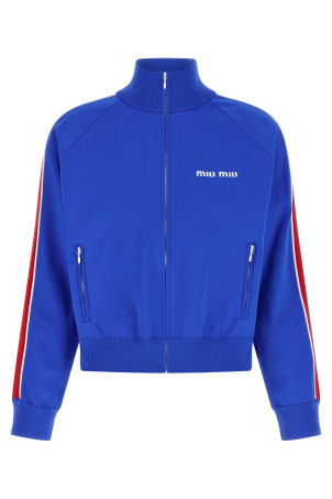 Logo embroidery sweatshirt Blue