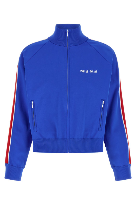 Logo embroidery sweatshirt Blue