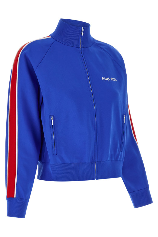 Logo embroidery sweatshirt Blue