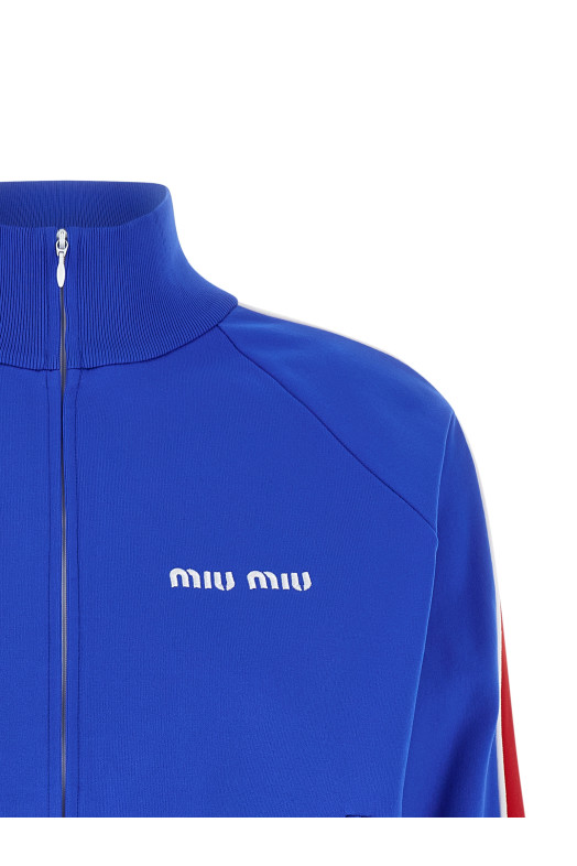Logo embroidery sweatshirt Blue