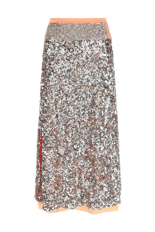 Спідниця з паєтками Срібна PACO RABANNE 26PCJU127PO0415M262