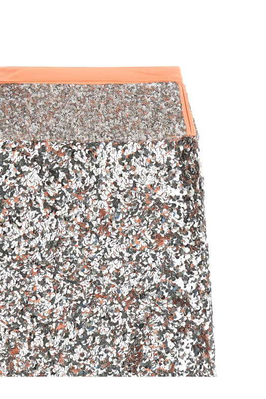 Sequin skirt Silver