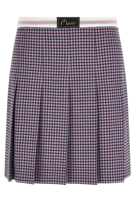 Houndstooth skirt Purple