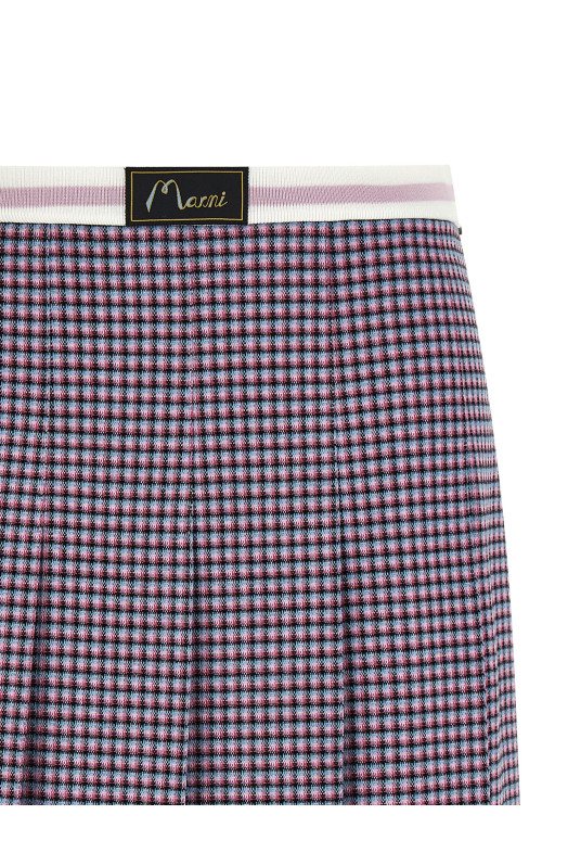 Houndstooth skirt Purple