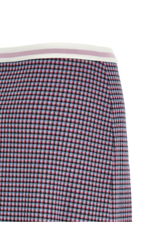 Houndstooth skirt Purple