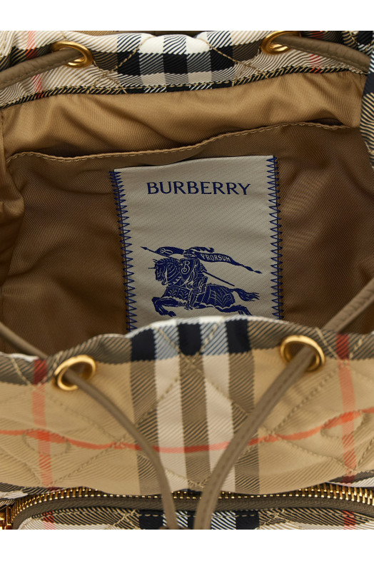 'Horseshoe' mini backpack Beige