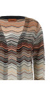 Chevron lamé cardigan Multicolor