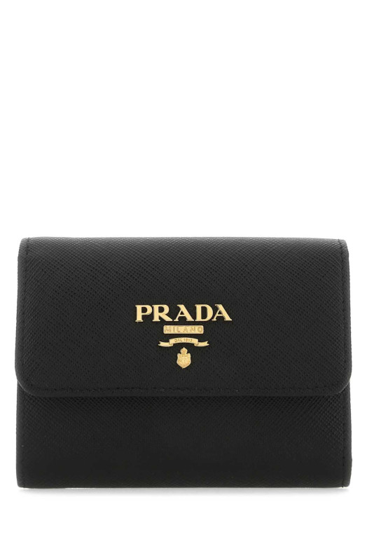 Black leather wallet Black PRADA (1MH025QWA)