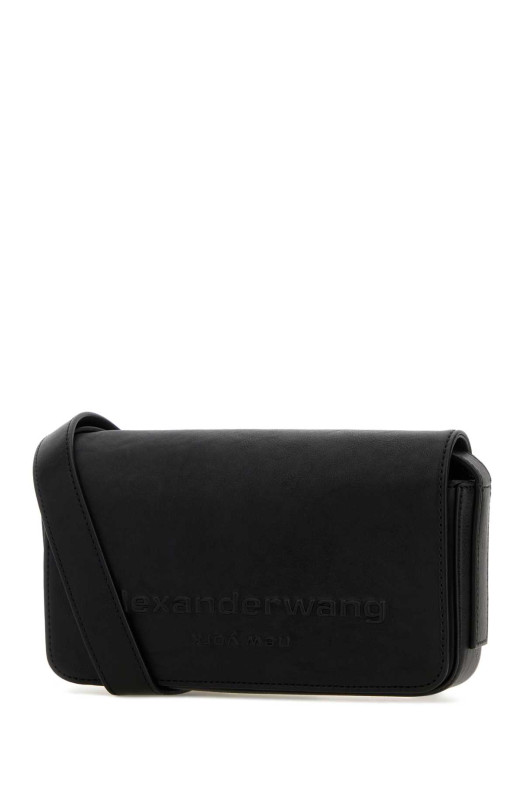 Black leather Punch crossbody bag ALEXANDER WANG (20126X01L)