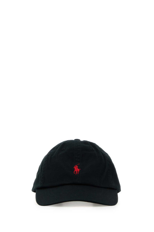Черная хлопковая бейсболка POLO RALPH LAUREN (211912843)