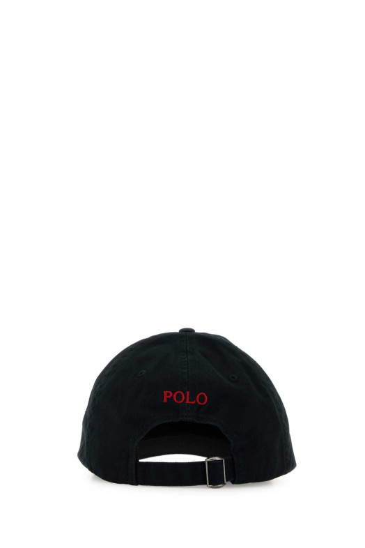 Черная хлопковая бейсболка POLO RALPH LAUREN (211912843)