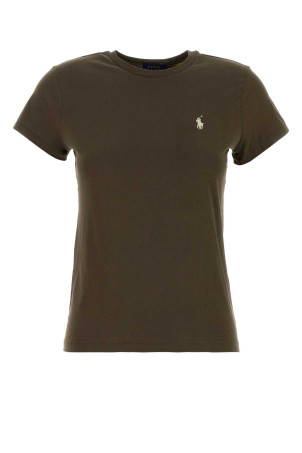 Olive green cotton t-shirt Black POLO RALPH LAUREN (211B14605)