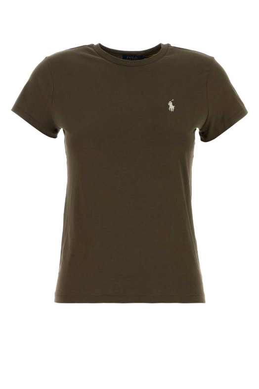 Olive green cotton t-shirt Black POLO RALPH LAUREN (211B14605)