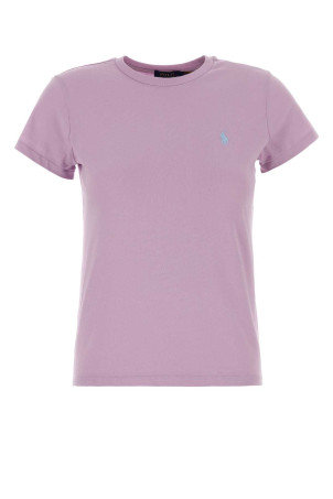 Lilac cotton t-shirt POLO RALPH LAUREN (211B14605)