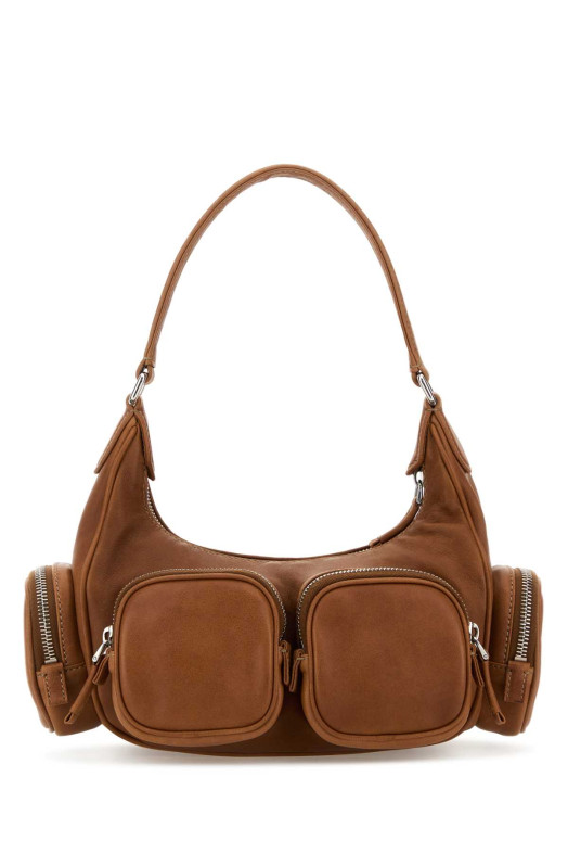 Сумка через плечо из карамельной кожи наппа MIU MIU (5BC188VOLT2CRL)