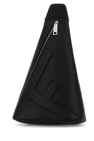 Black leather Fendi Cono backpack Black FENDI (7VZ092APDR)