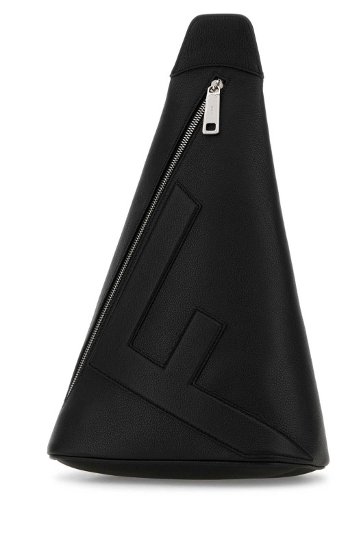 Black leather Fendi Cono backpack Black FENDI (7VZ092APDR)