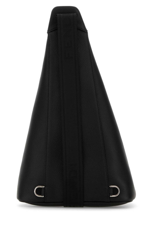 Black leather Fendi Cono backpack Black FENDI (7VZ092APDR)