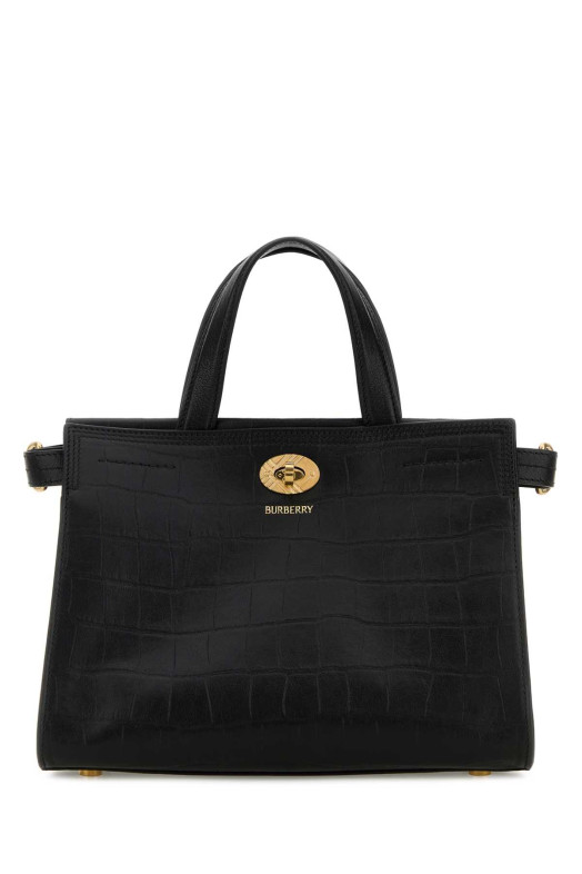 Black leather mini Cotswolds handbag Black BURBERRY (8118896)