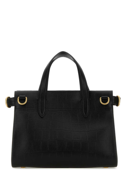 Black leather mini Cotswolds handbag Black BURBERRY (8118896)