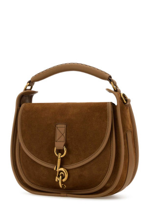 Brown suede handbag BURBERRY (8120779)