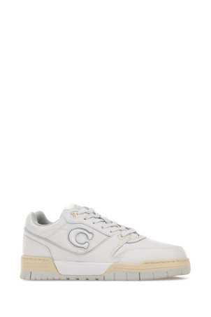 White synthetic leather sneakers White COACH NEW YORK (CCN64)