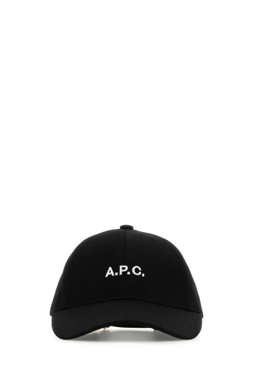 Black stretch cotton Charlie baseball cap Black A.P.C. (COZZSM24069)