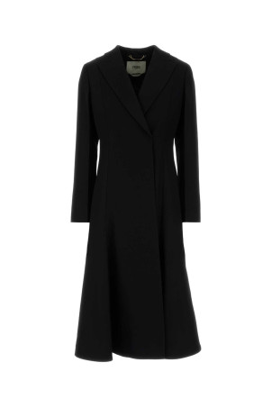 Black wool coat FENDI (FF6158AJYF)