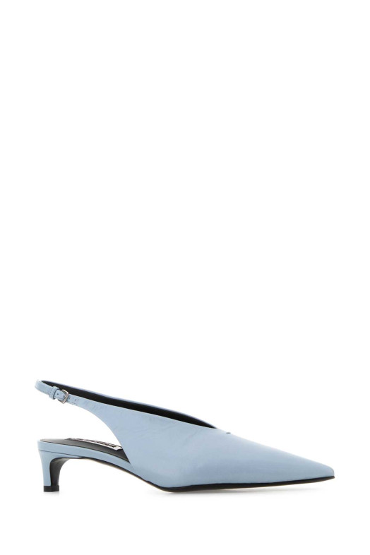 Светло-голубые кожаные туфли JIL SANDER (J15WP0128P7588)