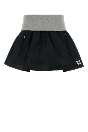 Navy blue tech fabric mini skirt MIU MIU (MG2634SOOO19EC)