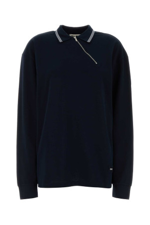 Navy blue piquet oversize polo shirt Blue MIU MIU (MJLA20SOOO18ZW)