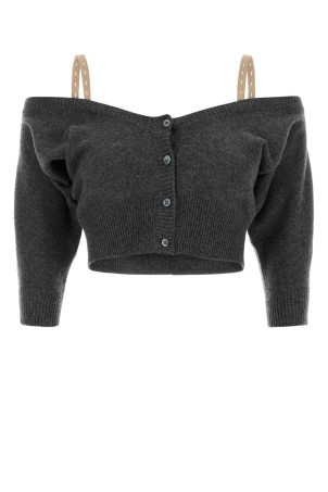 Dark grey cashmere cardigan MIU MIU (MMF01GSOOO174K)
