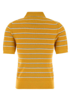 Embroidered stretch cotton blend polo shirt MIU MIU (MMLB35SOOO183M)