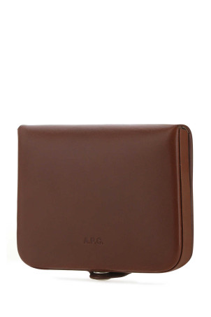 Brown leather card holder Multicolor A.P.C. (PXAWVH63176)