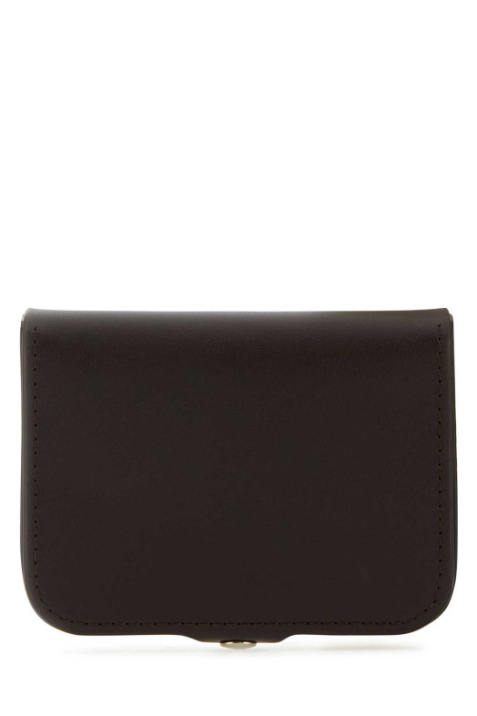 Dark brown leather card holder A.P.C. (PXAWVH63176)