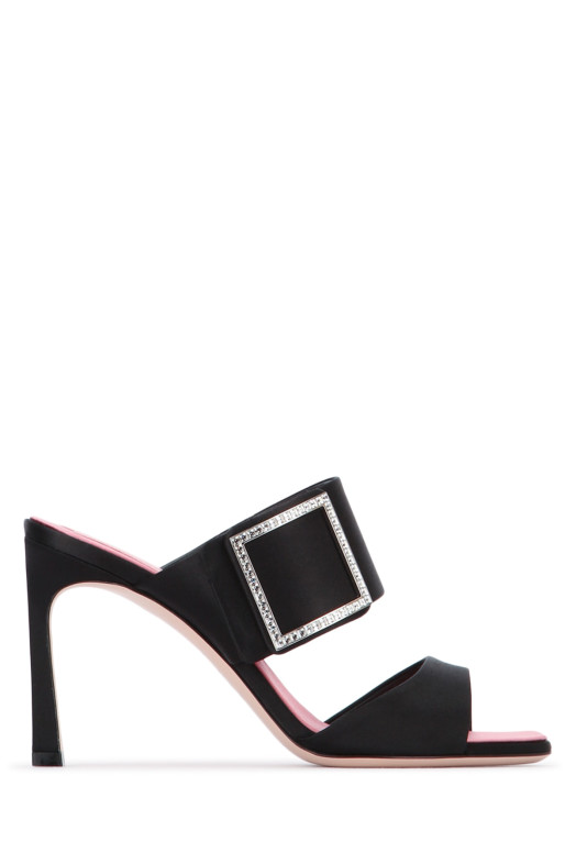 TROMPETTE STRASS STRAP MULE 85 BLUE ROGER VIVIER (RVW45244410RS0)