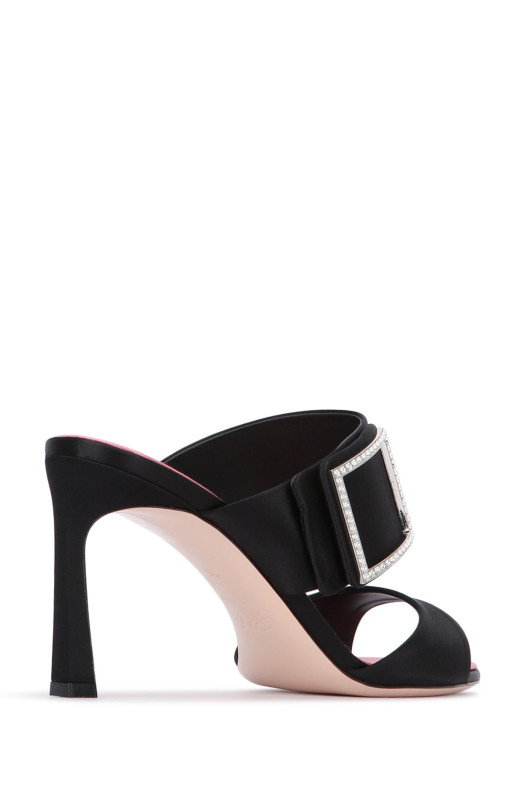 TROMPETTE STRASS STRAP MULE 85 BLUE ROGER VIVIER (RVW45244410RS0)