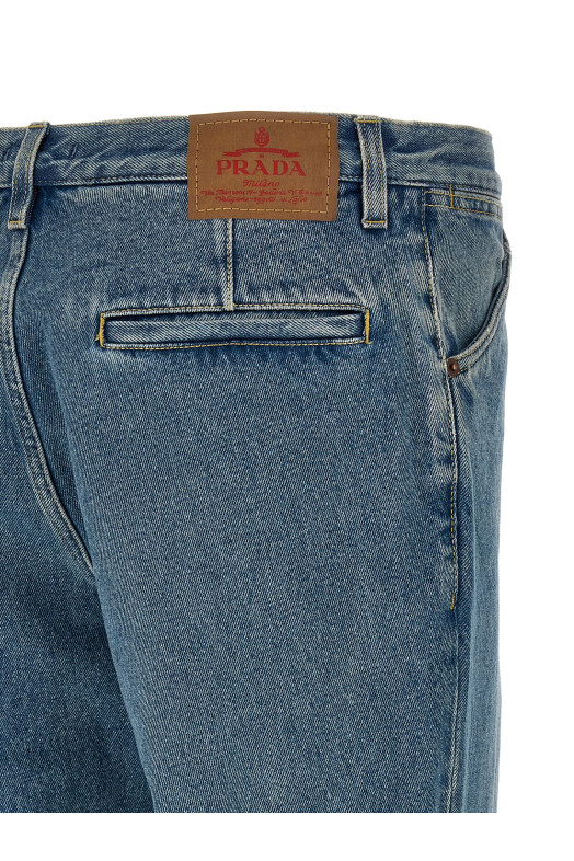 Джинсы с прямыми брючинами Синие PRADA GEP445SOOO189TF0008