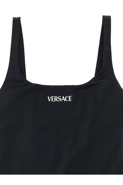 'Versace Logo' one-piece swimsuit Black