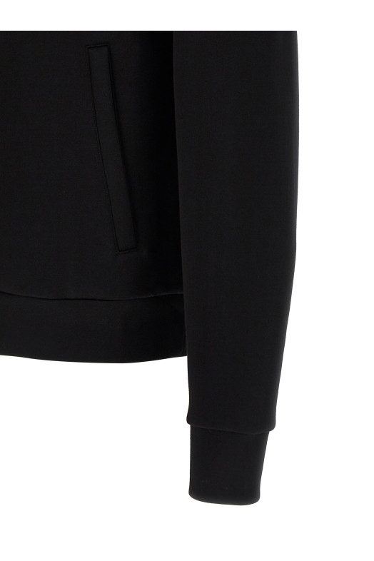 Свитшот с деталями из нейлона Re-Nylon Черный PRADA UJL20DSOOO11JEF0806