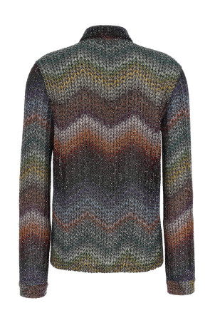 Sequin and lamé viscose shirt Multicolor