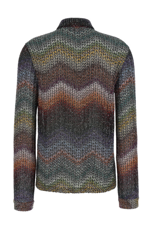 Рубашка из вискозы с пайетками и ламе Разноцветная MISSONI DS26SJ06BC005YS72P0