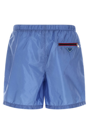 Re-nylon feather swimsuit BLUE