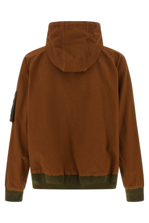 Sacai x Carhartt Wip capsule hooded bomber jacket Brown
