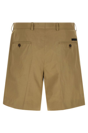 Poplin bermuda shorts Beige