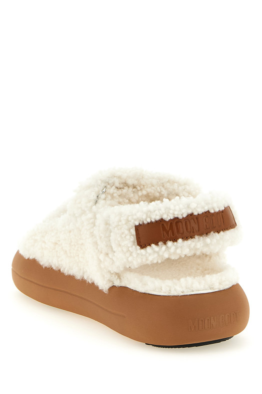 Сандалии из овчины Белые MOON BOOT 80D2420020H017