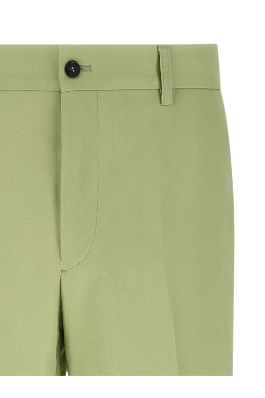 Брюки из поплина Зеленые PRADA UP0387SOOO12VBF0229